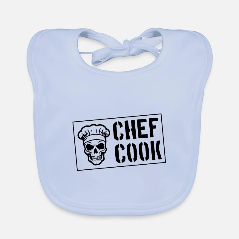 Koch Totenkopf Chef Baby Bio-Lätzchen