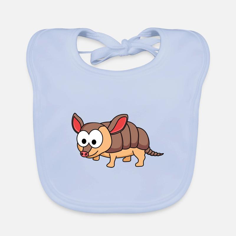 Gürteltier Comic Tier Baby Bio-Lätzchen