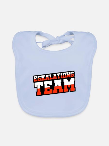Eskalations Team - Baby Bio-Lätzchen - sky Blue - Vorne