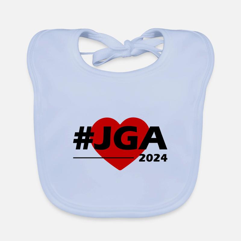 Jga 2024 Herz Junggesellenabschied Baby Bio-Lätzchen