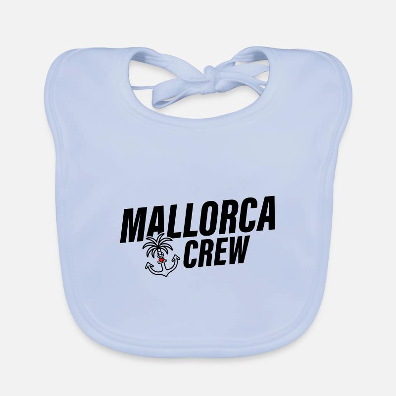 Mallorca Crew Anchor Palm Tree Heart Love Organic Baby Bibs