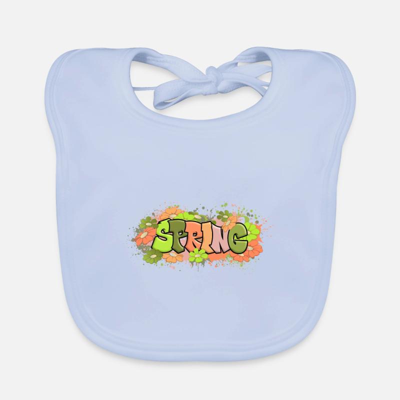 Spring Flowers Organic Baby Bibs