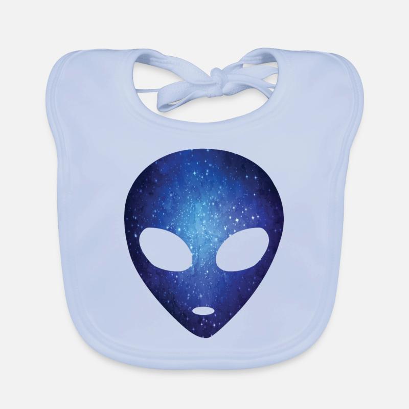 Psychedelic Alien Head Cosmic Galaxy Outer Space Organic Baby Bibs