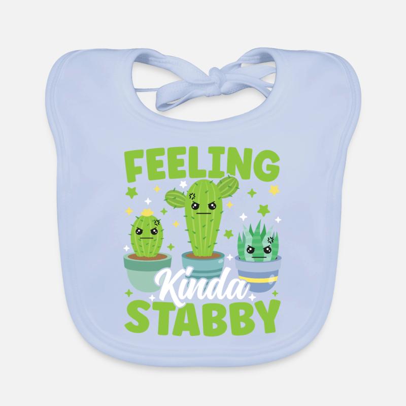 Feeling Kinda Stabby Funny Cactus Pun Sukkulent Baby Bio-Lätzchen
