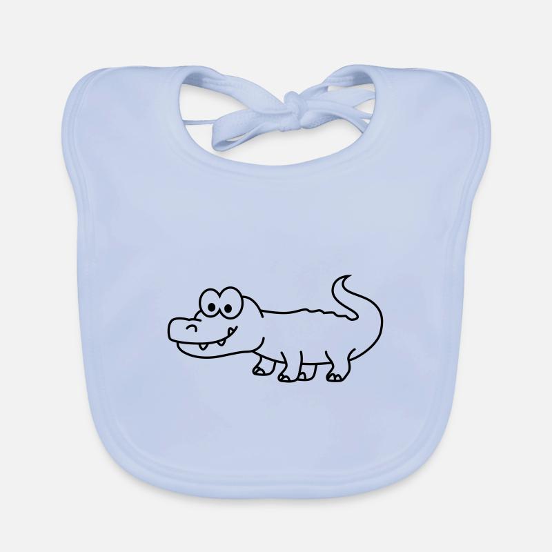 Alligator Comic Tier Baby Bio-Lätzchen