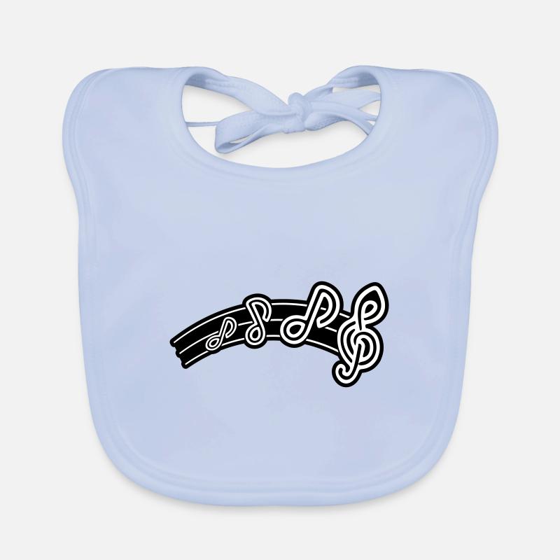 Musical Notes Symbol Clef Organic Baby Bibs