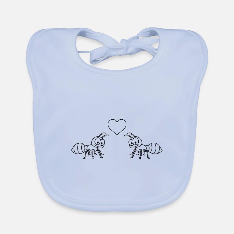 Fourmi Comic Couple amour Bavoir bio Bébé