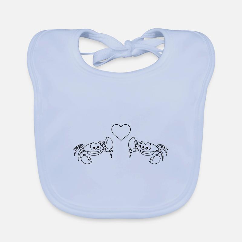 Krabbe Comic Paar liebe Baby Bio-Lätzchen