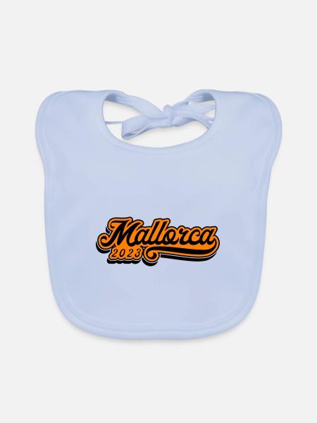Mallorca 2023 - Baby Bio-Lätzchen - sky Blue - Vorne