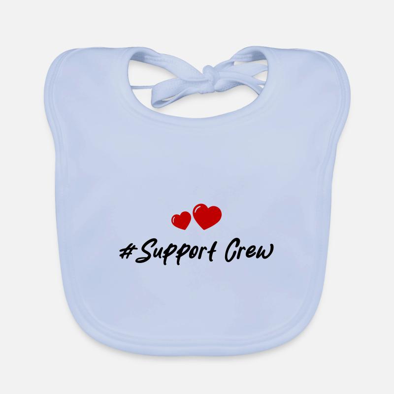 Support Crew Herz Liebe Baby Bio-Lätzchen