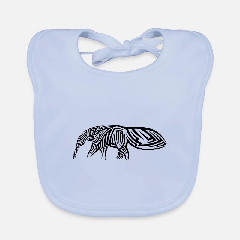 Tatouage tribal fourmilier Bavoir bio Bébé