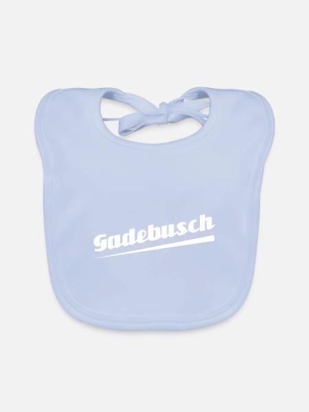 Gadebusch - Textdesign mit Stadtnamen - Baby Bio-Lätzchen - sky Blue