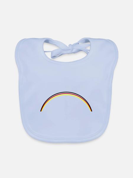 Deutschland Flagge Symbol Linie - Baby Bio-Lätzchen - sky Blue - Vorne