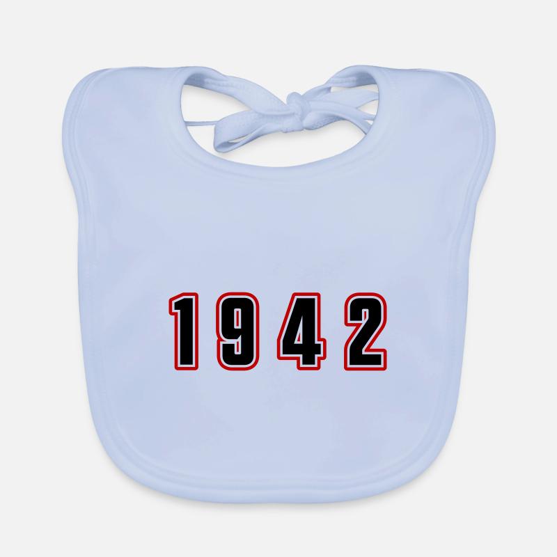 1942 Year Number Organic Baby Bibs