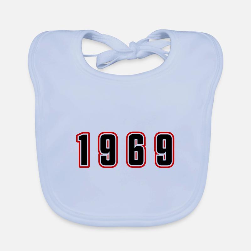 1969 Year Number Organic Baby Bibs