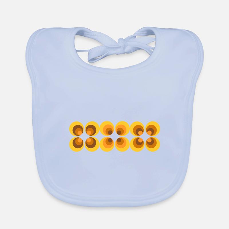 70s Flower Pattern Retro Organic Baby Bibs