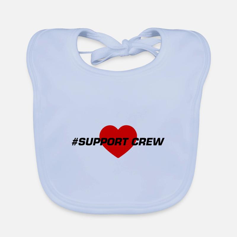 Support Crew Herz Liebe Baby Bio-Lätzchen