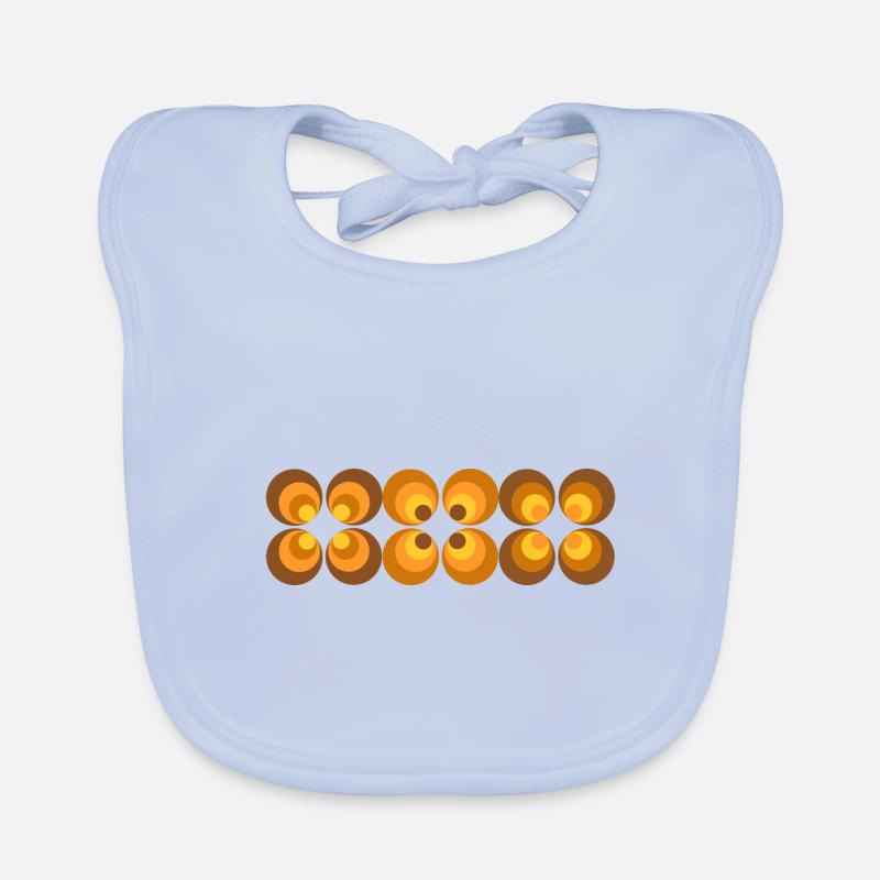70s Flower Pattern Retro Organic Baby Bibs