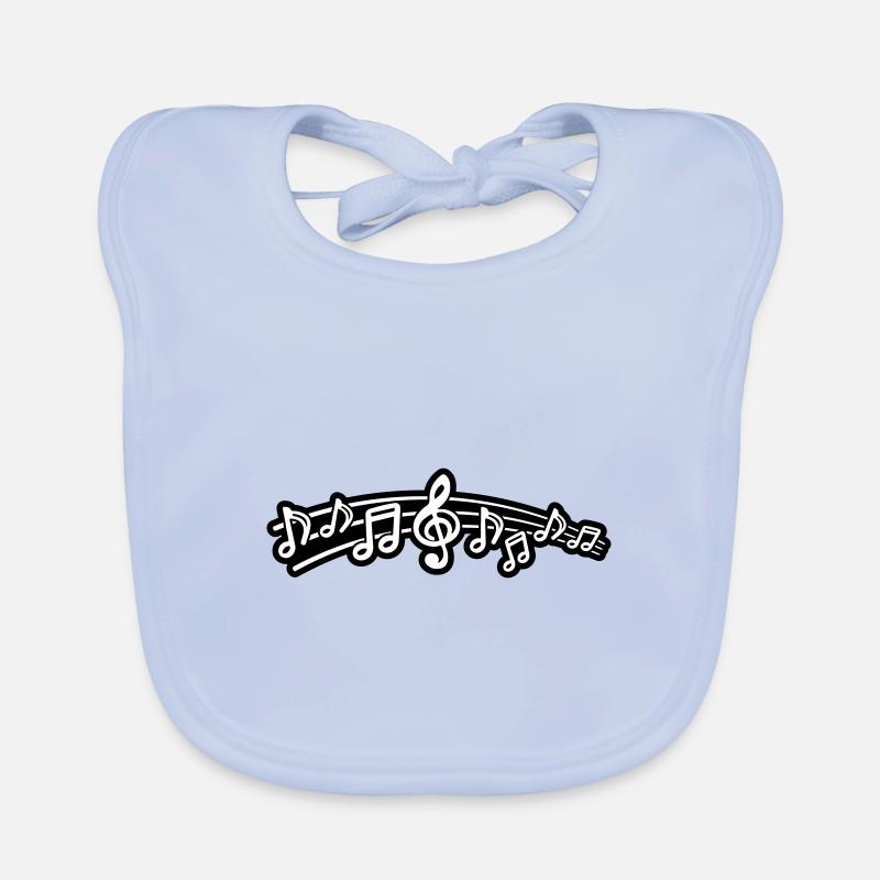 Musical Notes Symbol Clef Organic Baby Bibs