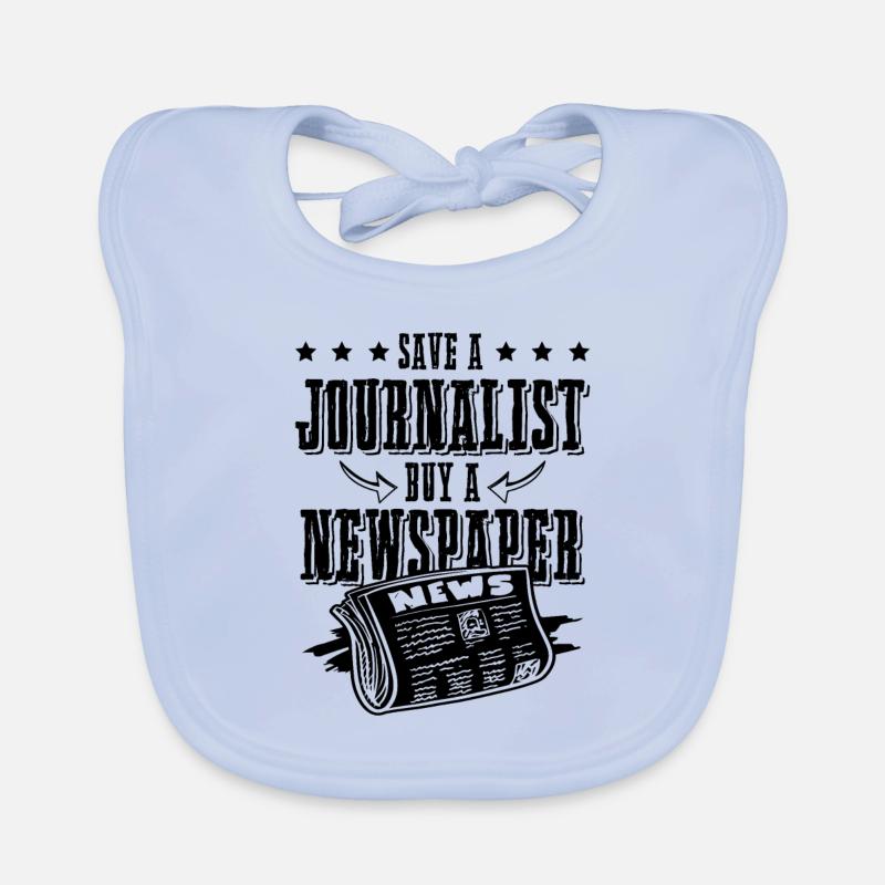 journalist newspaper Organic Baby Bibs