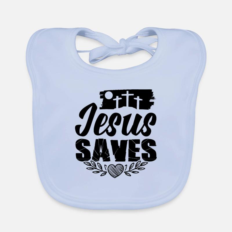 Jesus Saves Baby Bio-Lätzchen