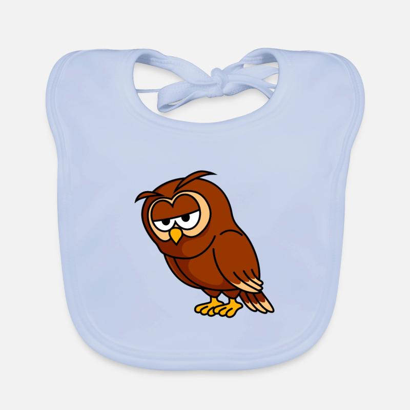 Eule Comic Baby Bio-Lätzchen