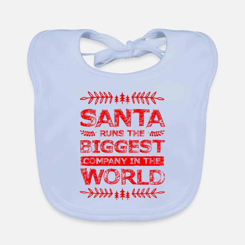 Santa Christmas Organic Baby Bibs