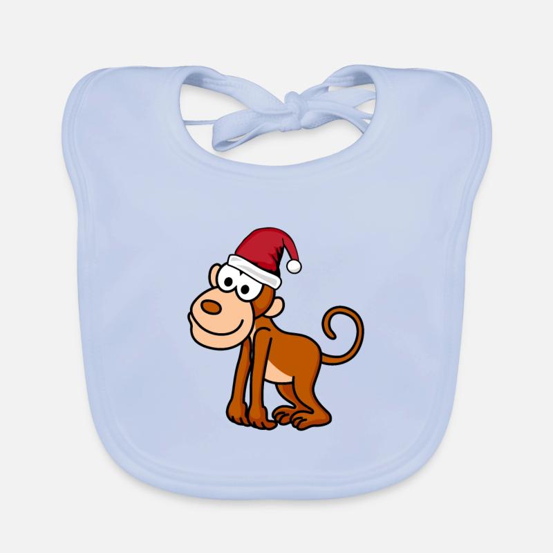 Singe Comic Christmas Bavoir bio Bébé
