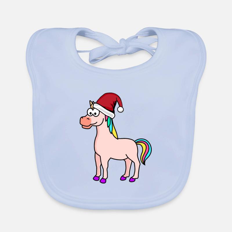 Licorne Comic Christmas Bavoir bio Bébé