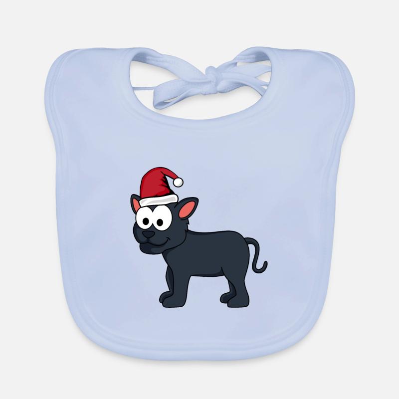 Panther Comic Christmas Bavoir bio Bébé
