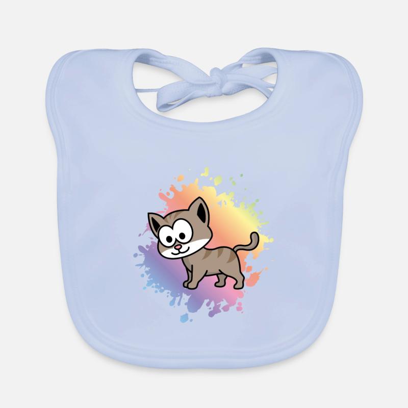 Cat Comic Animal Organic Baby Bibs