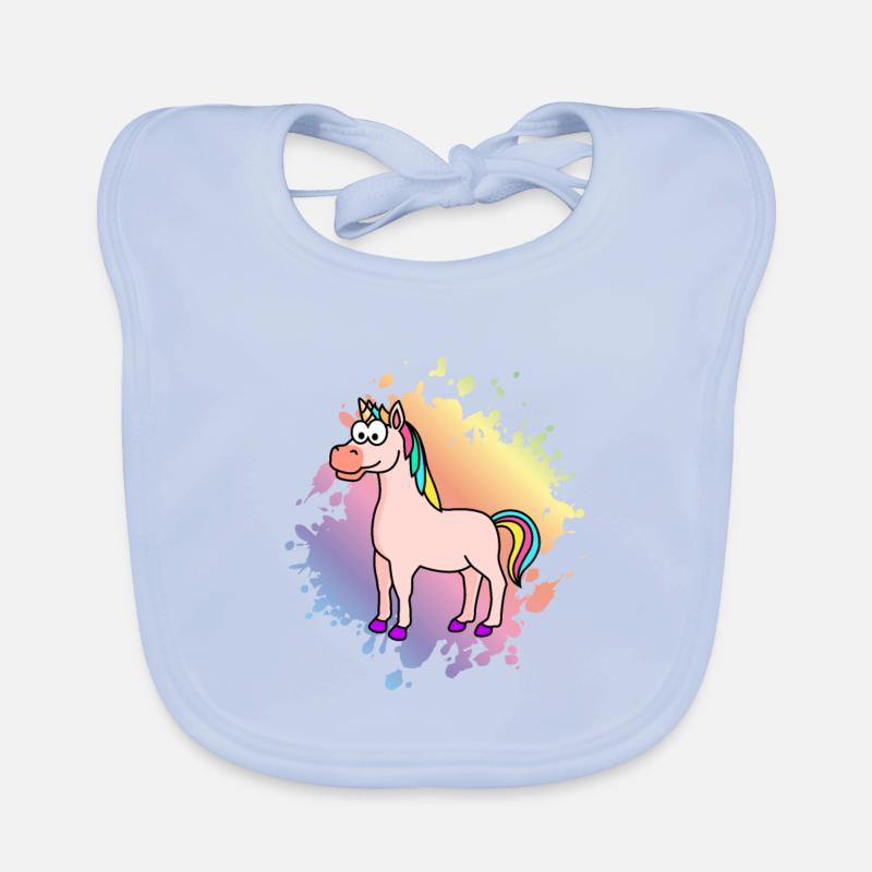 Einhorn Comic Tier Baby Bio-Lätzchen