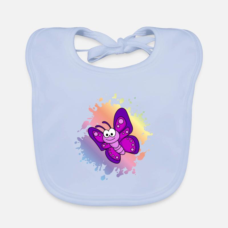 Butterfly Comic Animal Organic Baby Bibs