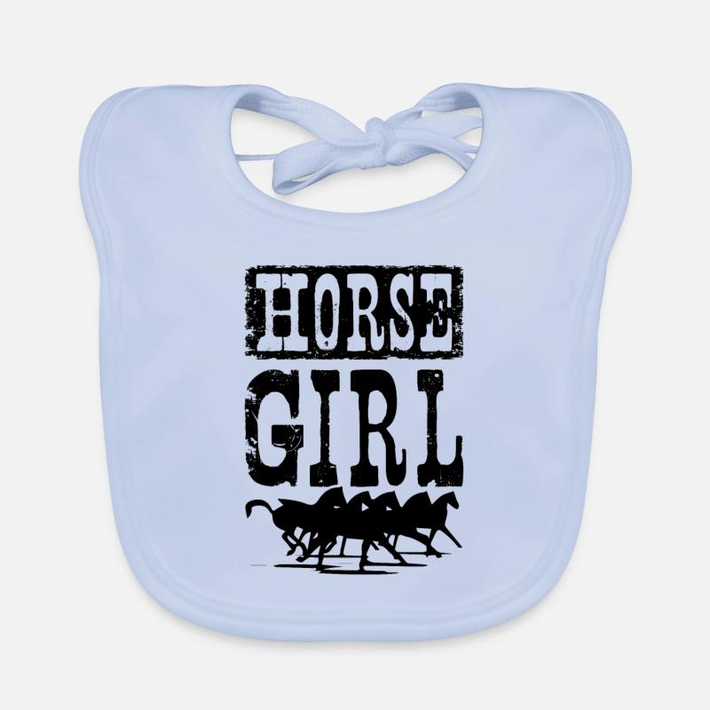 Fille à cheval Bavoir bio Bébé