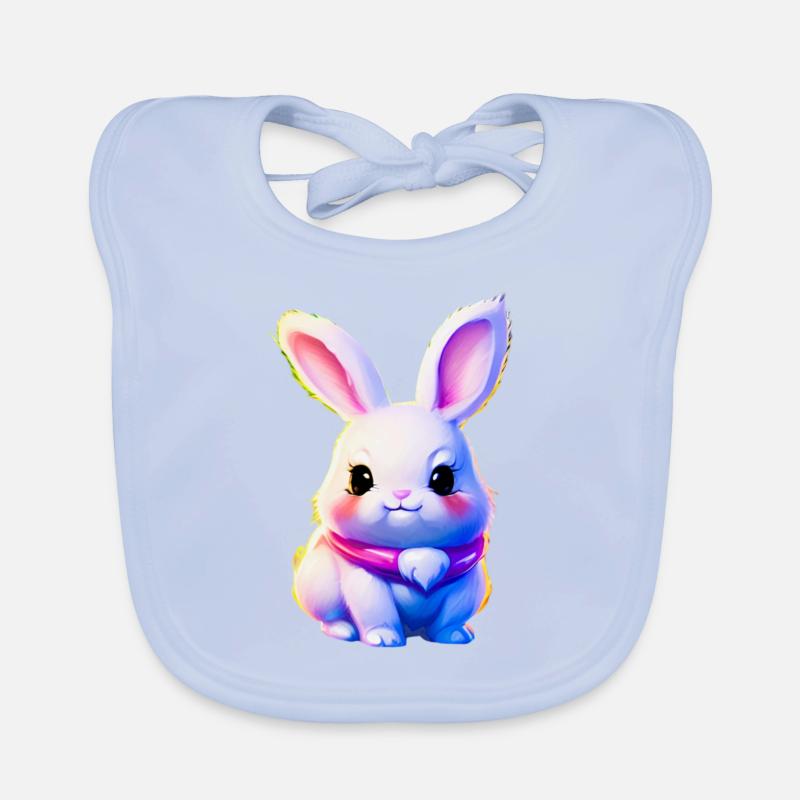 mignon lapin de Pâques - lapin mignon Bavoir bio Bébé