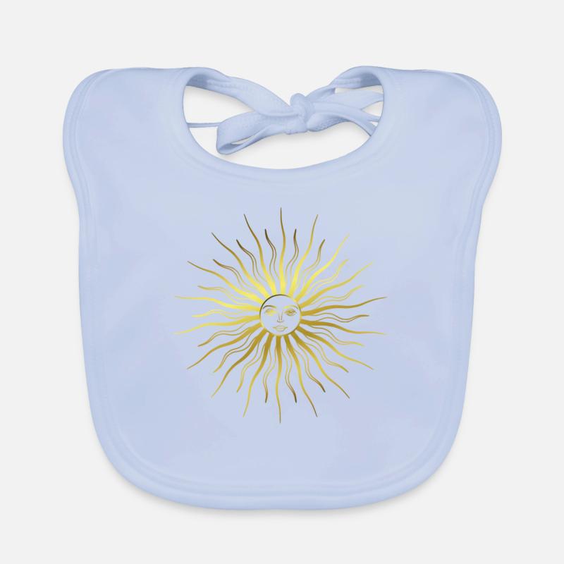 Soleil - Rayons du soleil - Visage du soleil - Rayons Bavoir bio Bébé