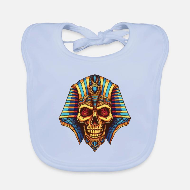 Pharaoh Skull Organic Baby Bibs