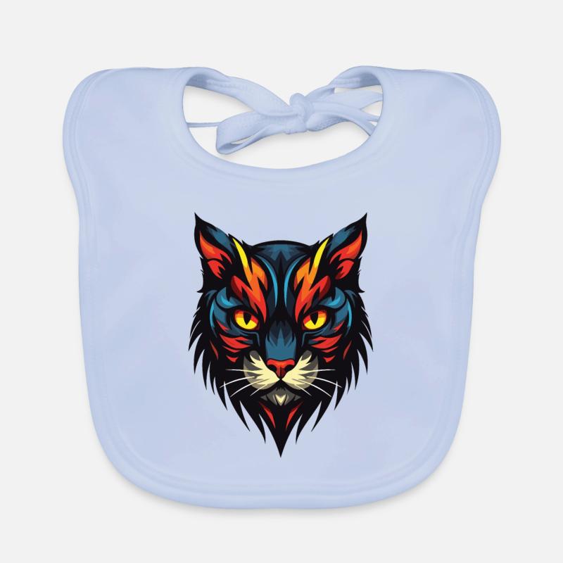 Cat Portrait Organic Baby Bibs