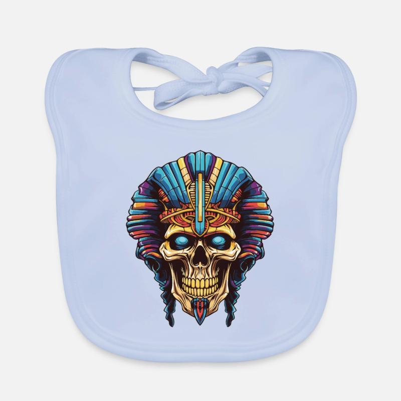 Pharaoh Skull Organic Baby Bibs