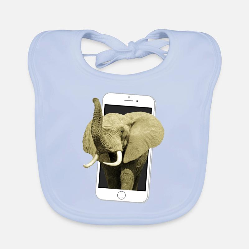 Smartphone mit Elefant - Elefant in Afrika Baby Bio-Lätzchen