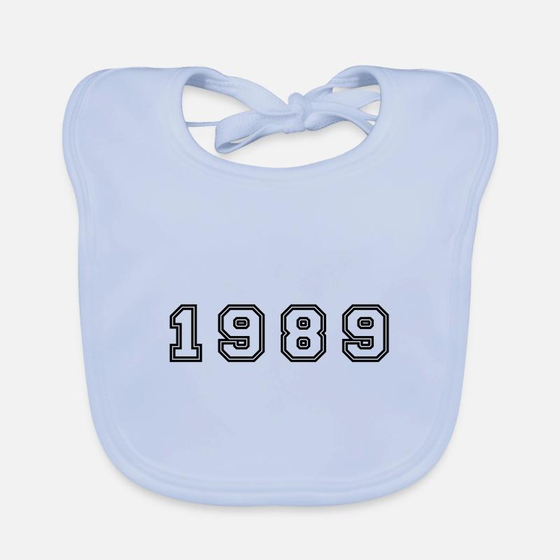 1989 Year Number Organic Baby Bibs