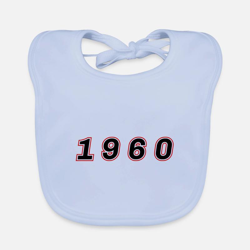 1960 Year Number Organic Baby Bibs