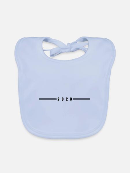 2023 Jahr - Baby Bio-Lätzchen - sky Blue - Vorne