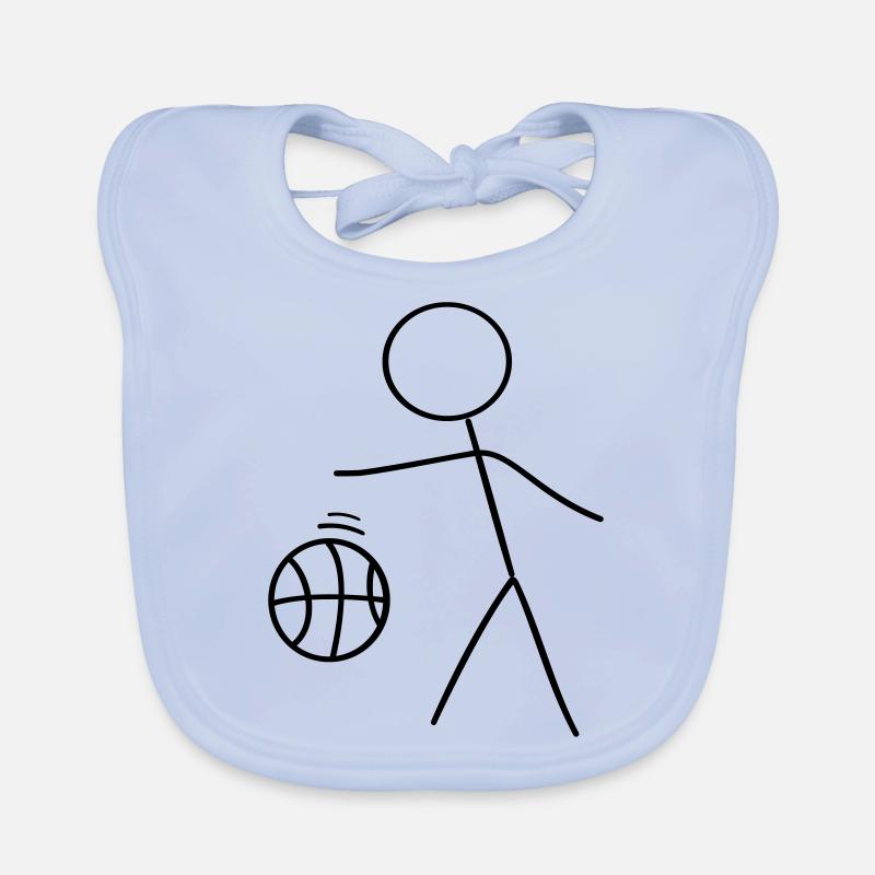 Strokesman Strichmännchen Basketball Baby Bio-Lätzchen