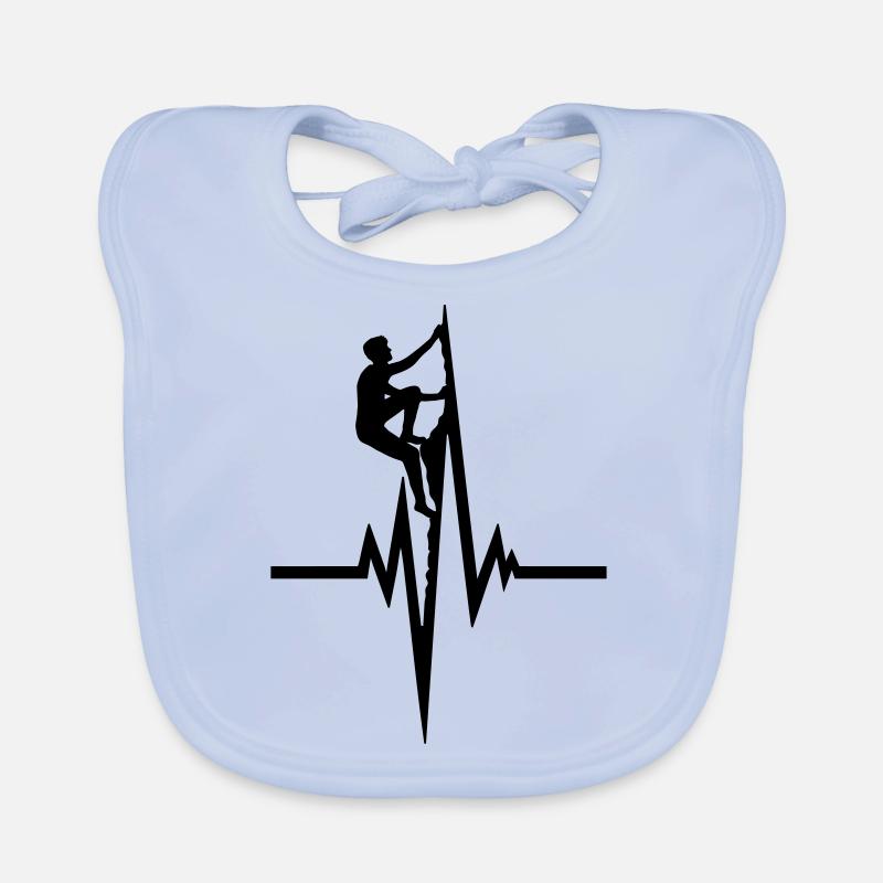 climber pulse heartbeat frequency freeclimber g Organic Baby Bibs