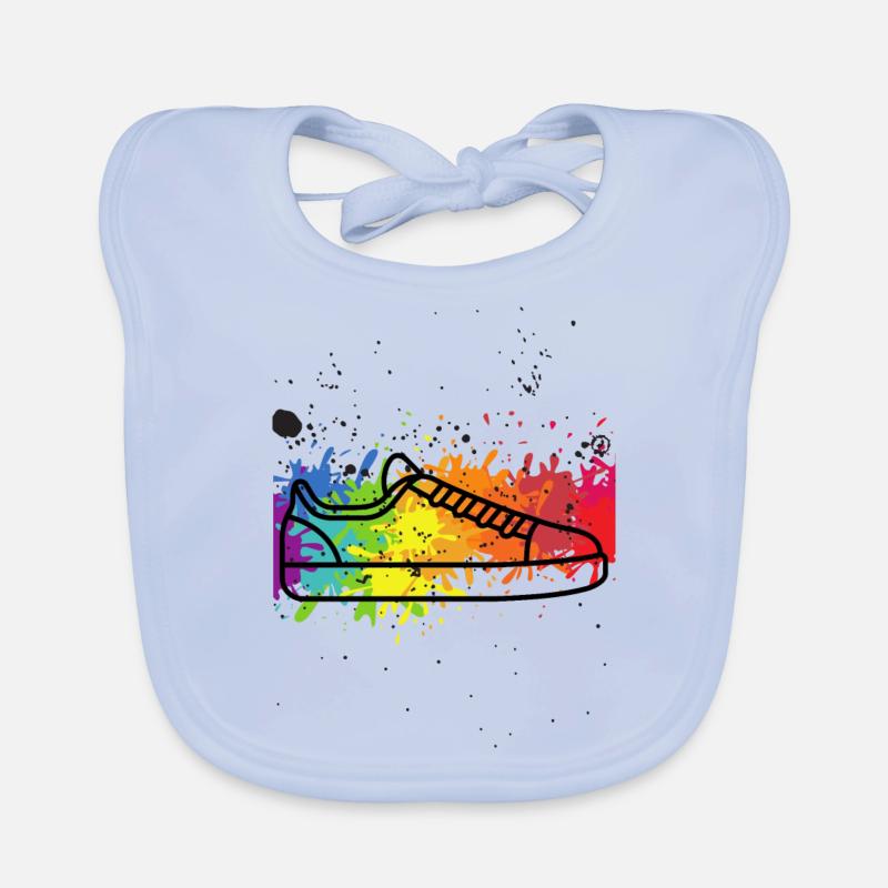 Sneakers coloré design Bavoir bio Bébé