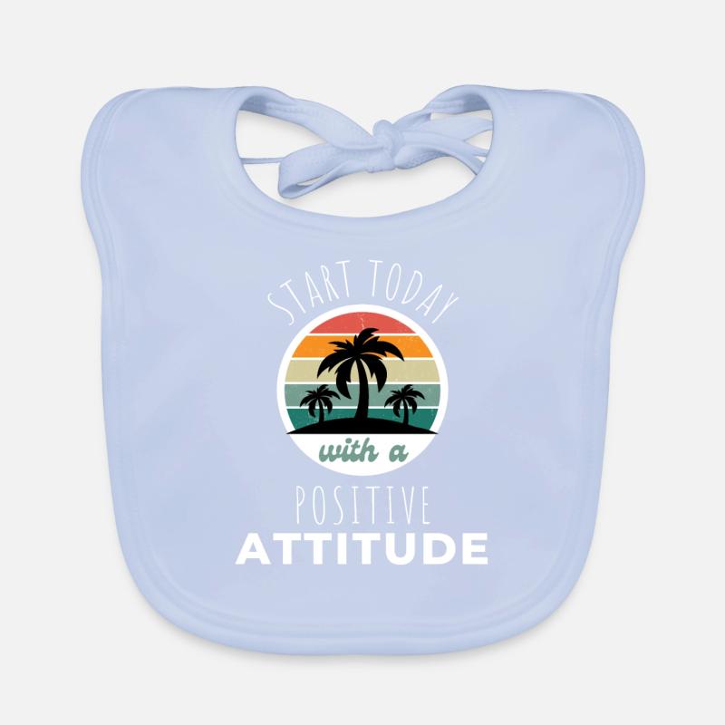 POSITIVE EINSTELLUNG MINDSET Motivation Baby Bio-Lätzchen