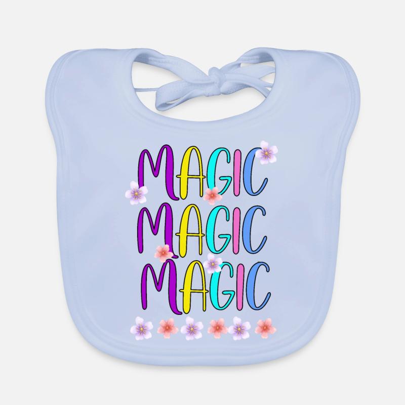 Colors MAGIC Words Design Organic Baby Bibs