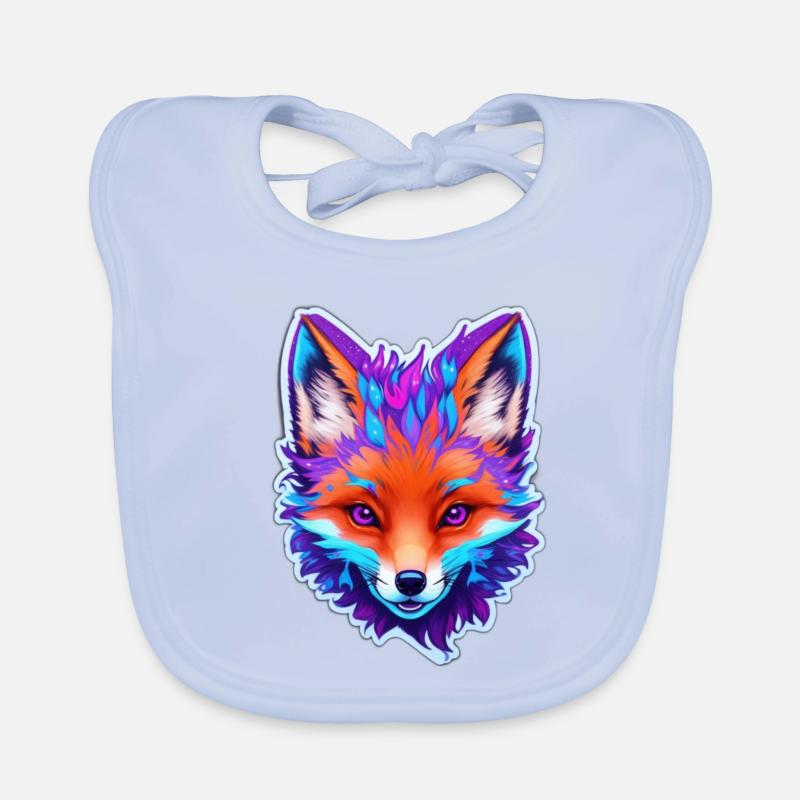 cute fox head 1 Baby Bio-Lätzchen