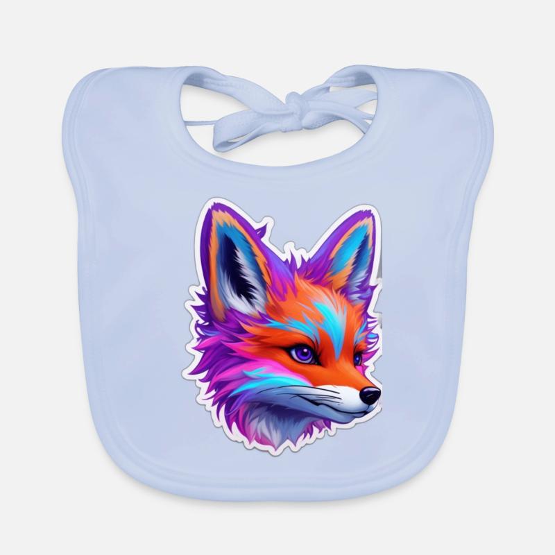 cute fox head 2 Baby Bio-Lätzchen